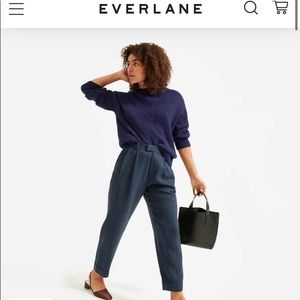 Everlane Navy Put-Together Pleat Pant